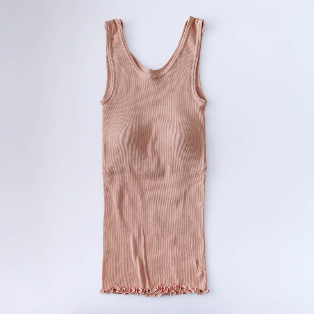 me.／スーピマコットンリブ パッド付きタンクトップ（me-18153）