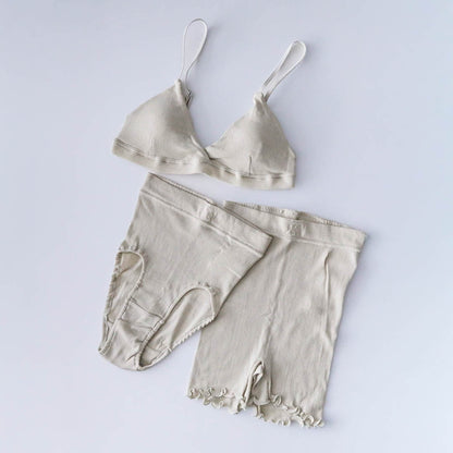 me.／スーピマコットンリブ 2分丈インナーパンツ（me-18156）