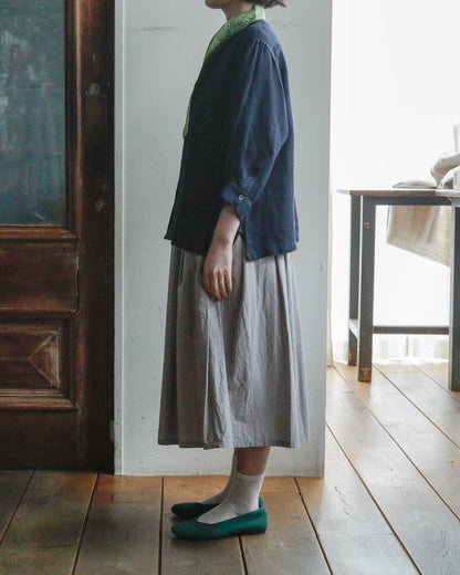 ENYO／TC26-2 タイカラーのブラウス ブルーマリン×アボカ