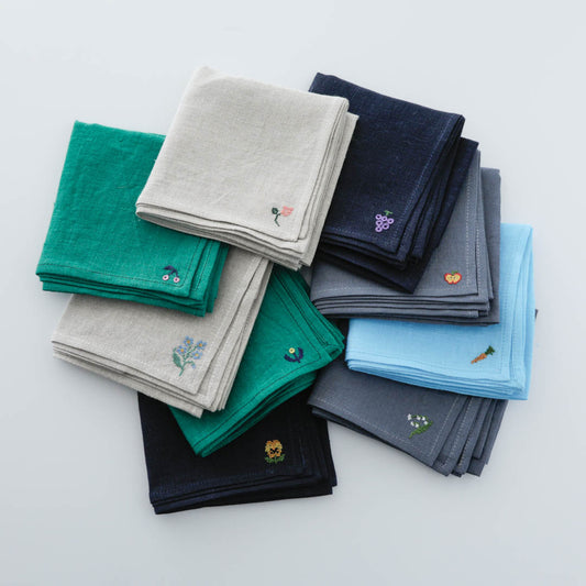 ENYO／ハンカチ（普通サイズ）花＆野菜果物