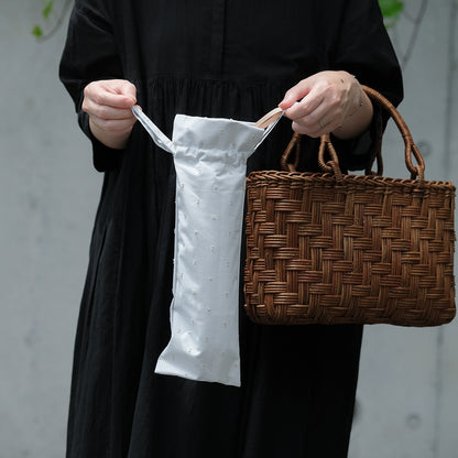 ［小宮商店］フリンジドットシェード折りたたみ傘50cm