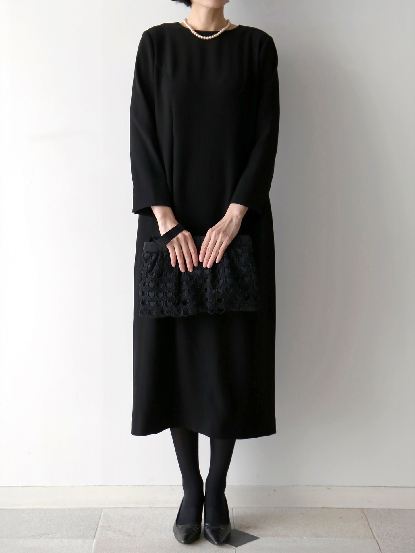 ワンピース：ナデージュ（モデル身長166cm）