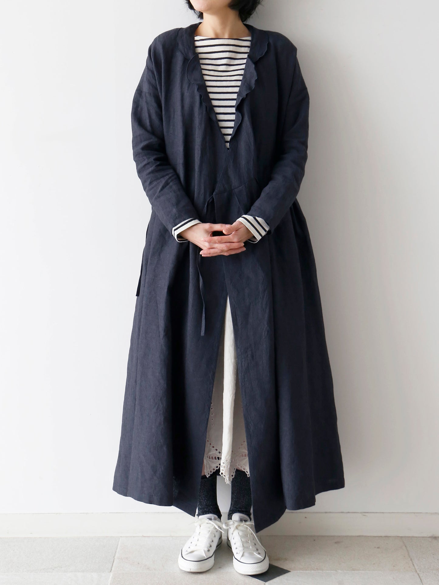 カットソー：ジーン、スカート：ロシェル・ロン No.16（モデル身長166cm）