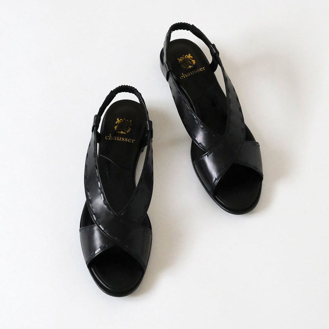 LISETTE／chausser オープントゥクロスサンダル（C-2337）