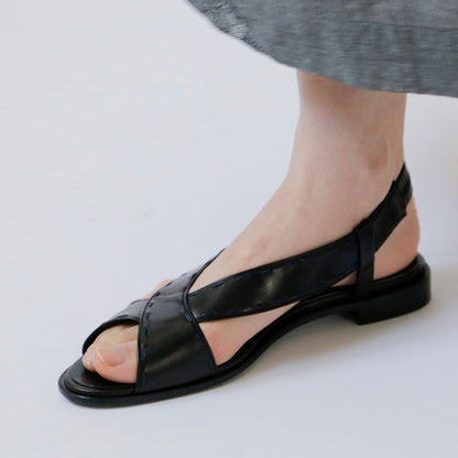 LISETTE／chausser オープントゥクロスサンダル（C-2337）