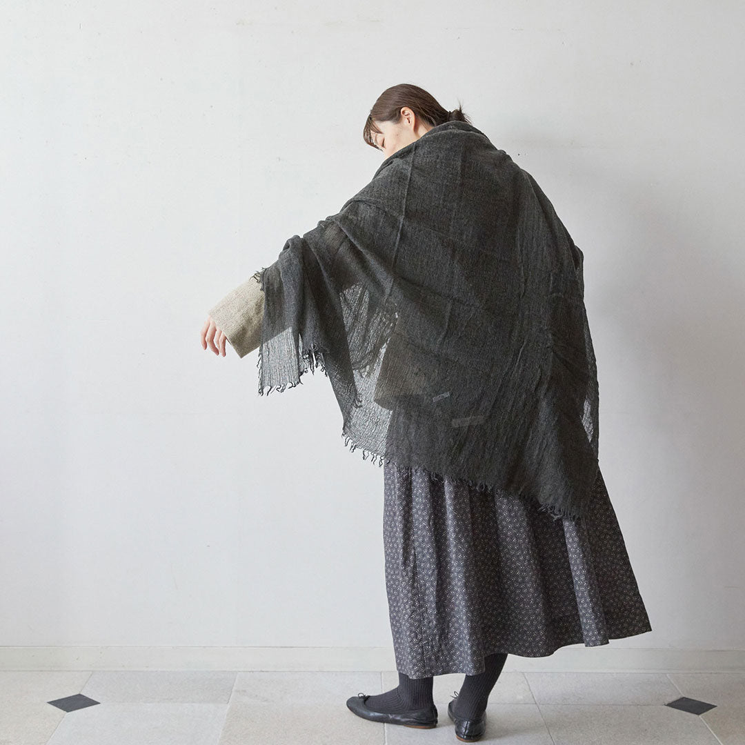 軽くてあたたかい、リゼッタ別注カシミヤシルクの大判ストール