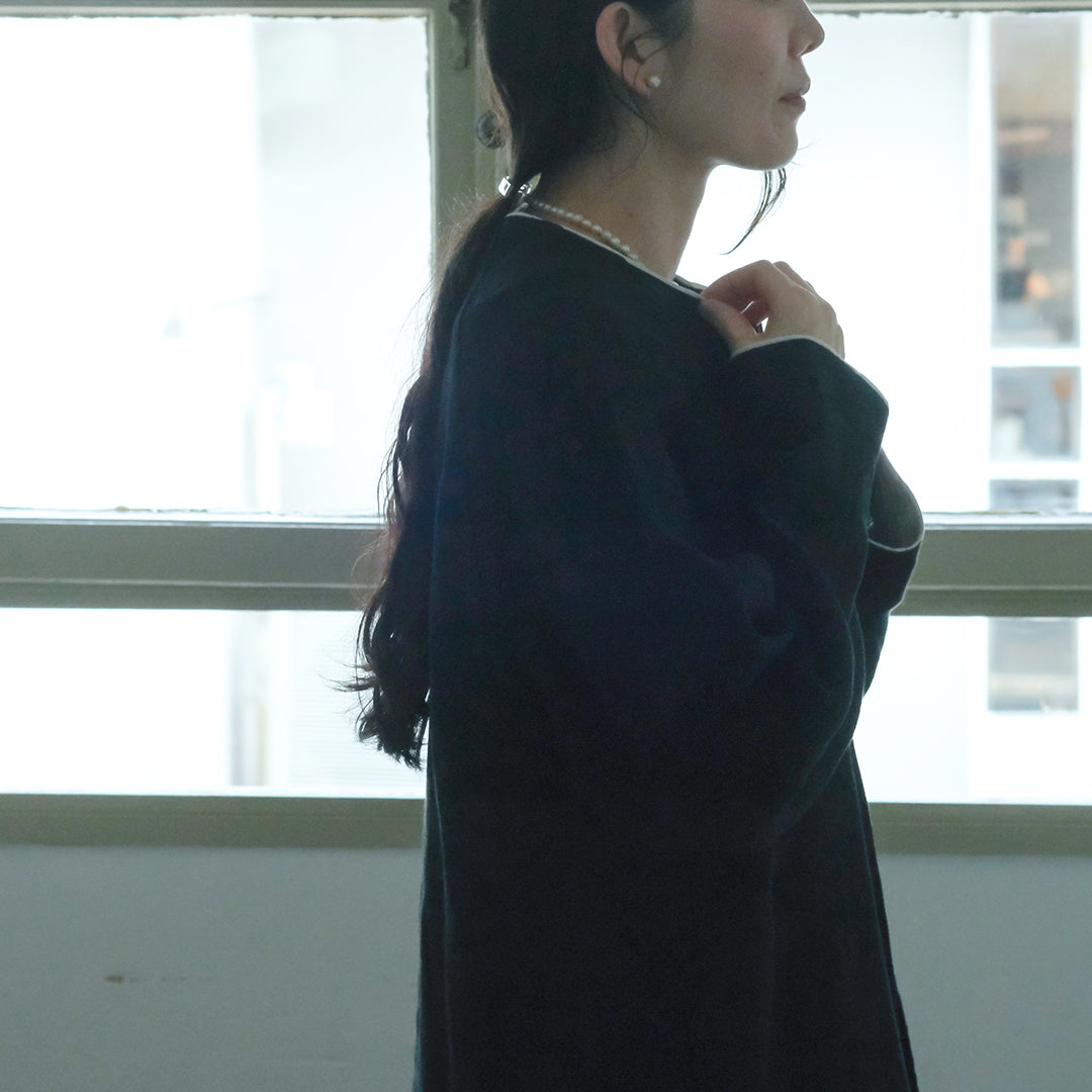 ［SALUÉ］ノーカラージャケット／ヘリンボーンリネンformal