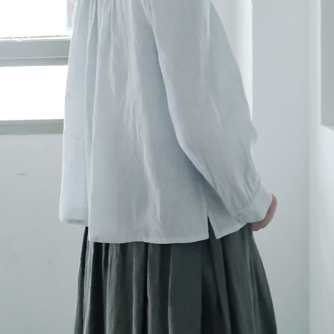 一年中着たい、リネンのパフスリーブシャツ – Envelope - エンベロープ
