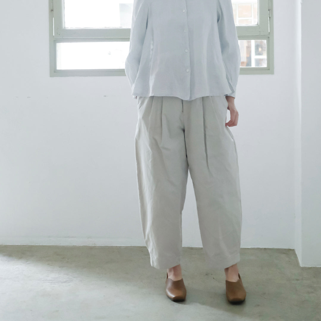 SALUÉ／【受注商品】エッグチノパンツ／コットンリネン  size 0