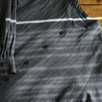 SALUÉ／バックピンタックドレス／ミッドウェイトリネン