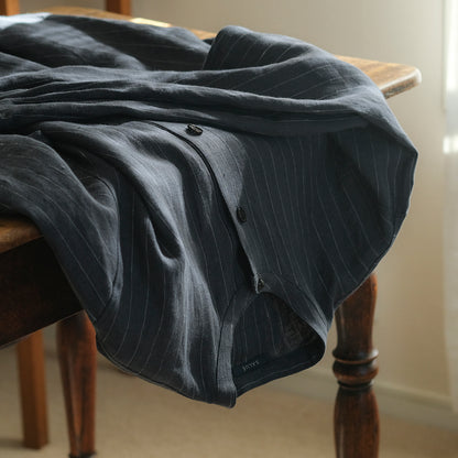 SALUÉ／バックピンタックドレス／ミッドウェイトリネン