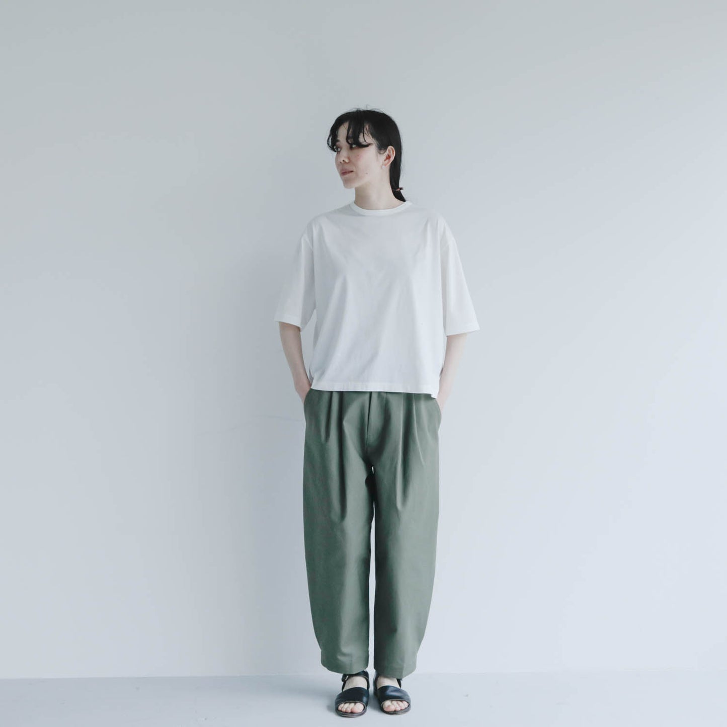 SALUÉ／white label スムース ハーフスリーブTシャツ