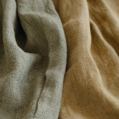 SALUÉ／【受注商品】エッグパンツA／ヘリンボーンリネン