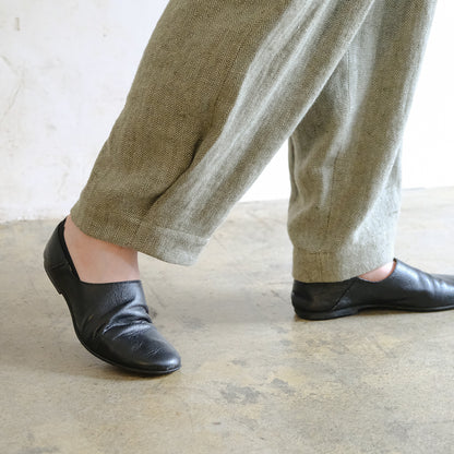 SALUÉ／【受注商品】エッグパンツA／ヘリンボーンリネン