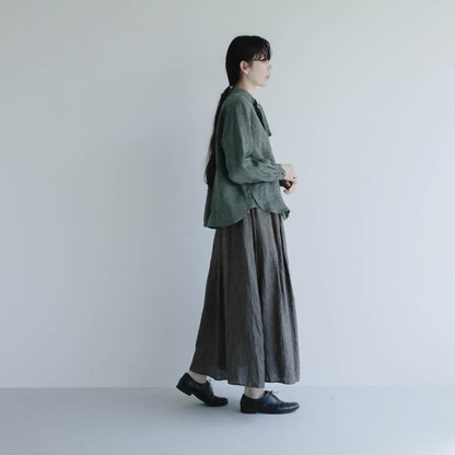SALUÉ／ボウカラーシャツ／ライトウェイトリネン