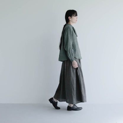 SALUÉ／ボウカラーシャツ／ライトウェイトリネン
