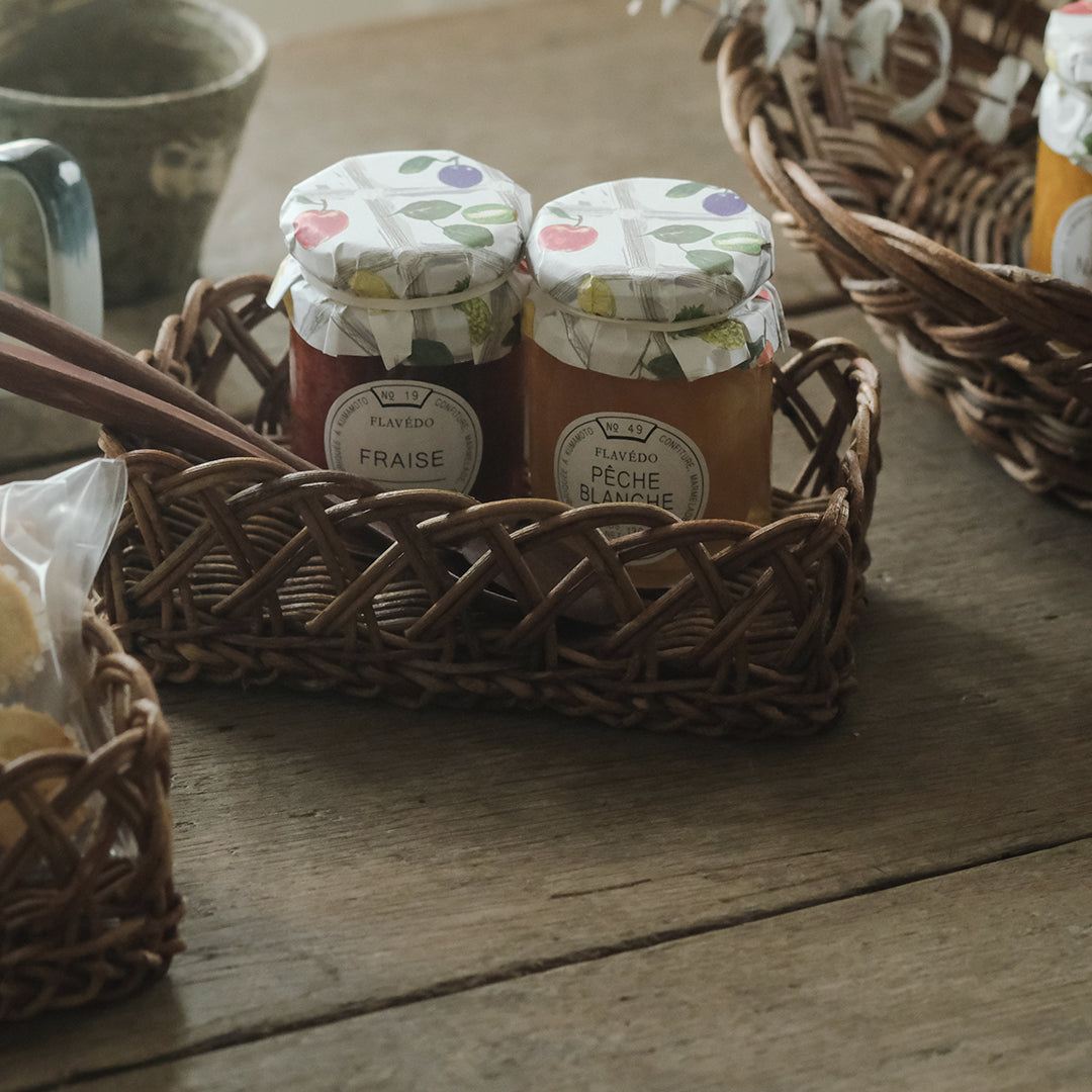 あけび蔓細工 小品 角小物入れ カラトリー おしぼり入れにも 津軽の伝統工芸品 あけび蔓細工 小品 角小物入れ カラトリー おしぼり入れにも