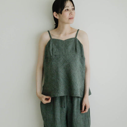 SALUÉ／ white labelリネンキャミソール