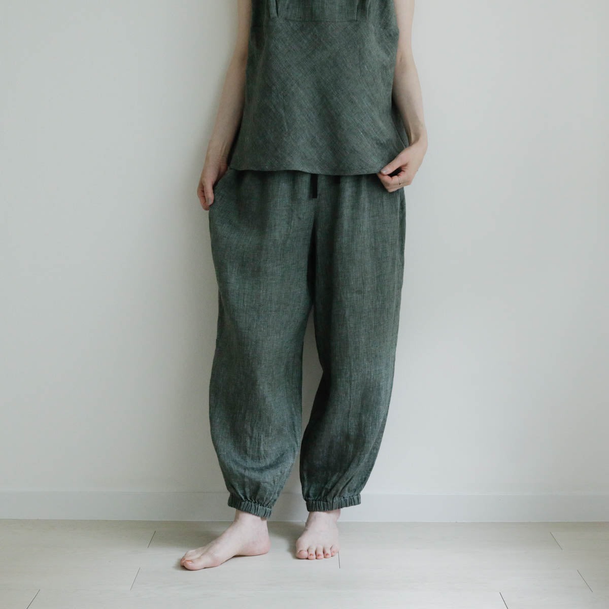 SALUÉ／white label リネンロングペティパンツ