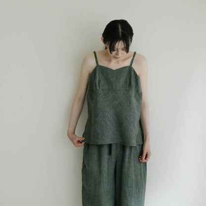 SALUÉ／ white labelリネンキャミソール