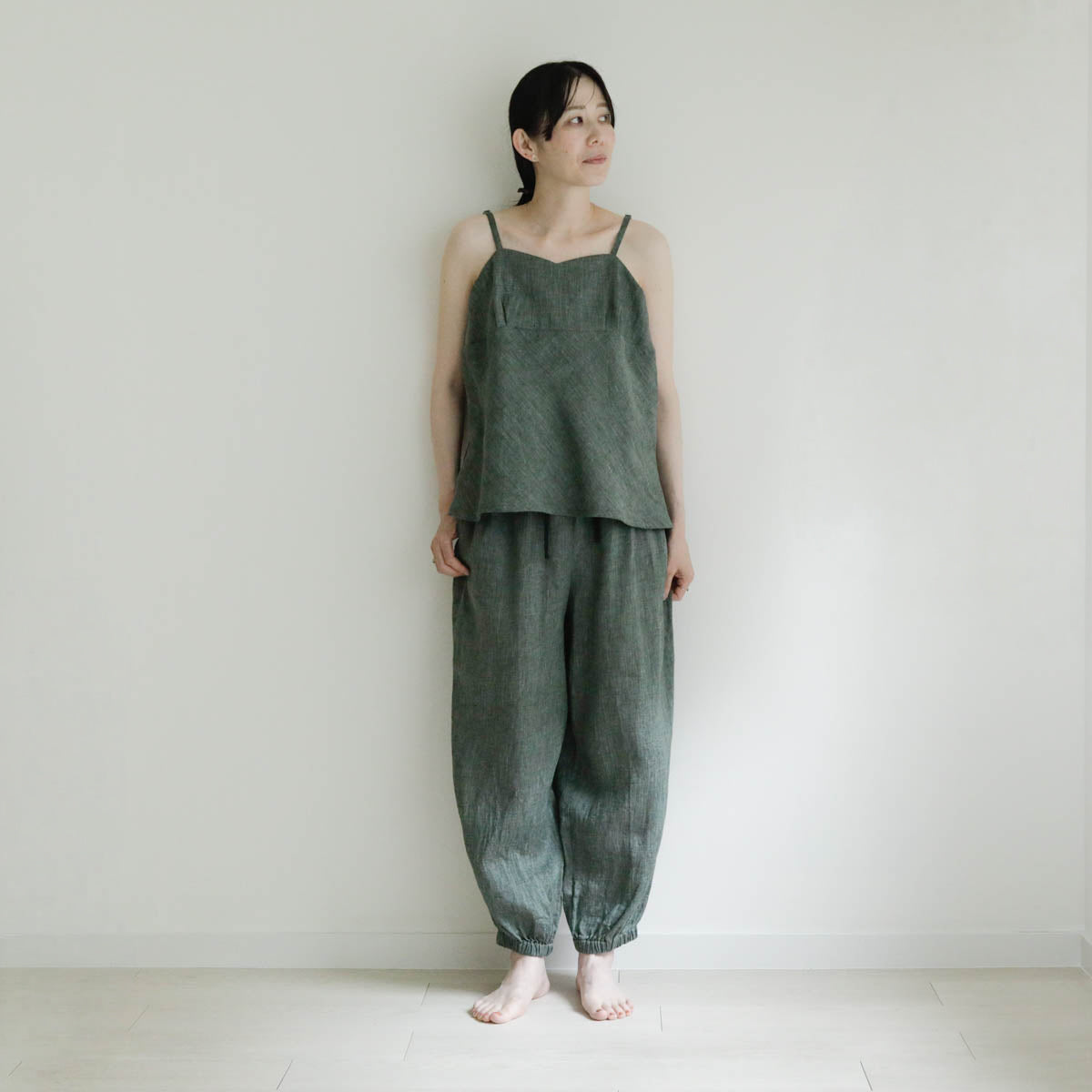 SALUÉ／ white labelリネンキャミソール