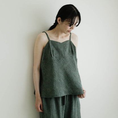 SALUÉ／ white labelリネンキャミソール