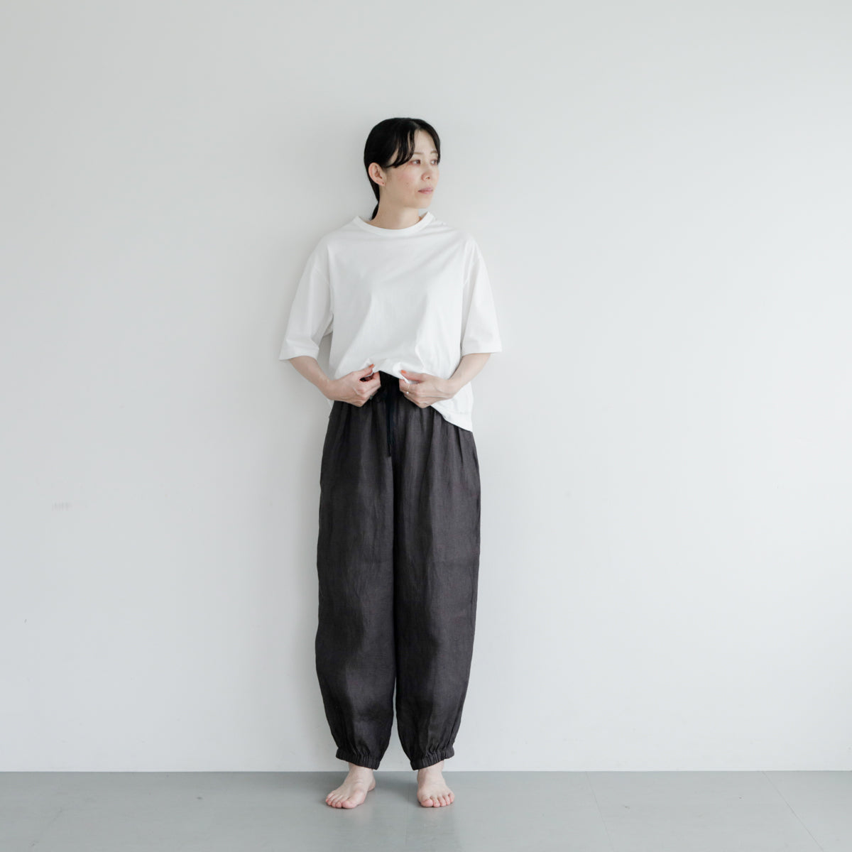 SALUÉ／white label リネンロングペティパンツ