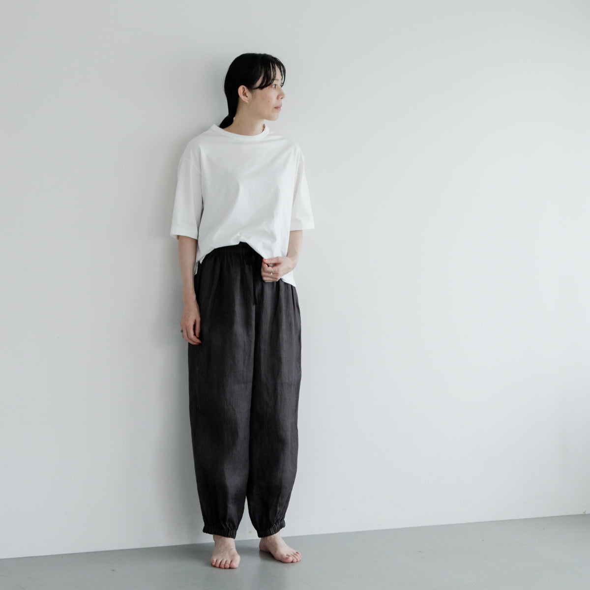 SALUÉ／white label リネンロングペティパンツ
