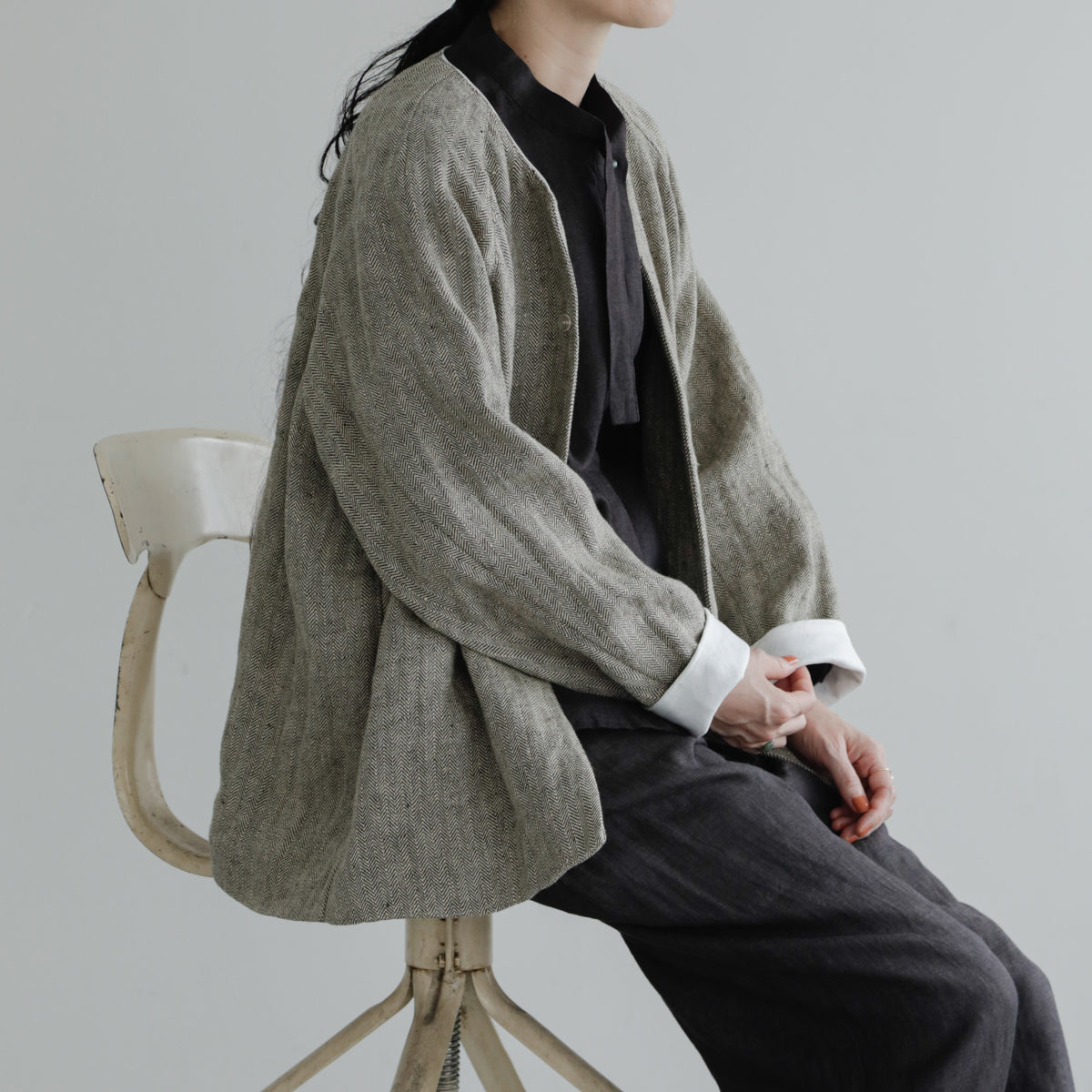 SALUÉ／white label リネンロングペティパンツ