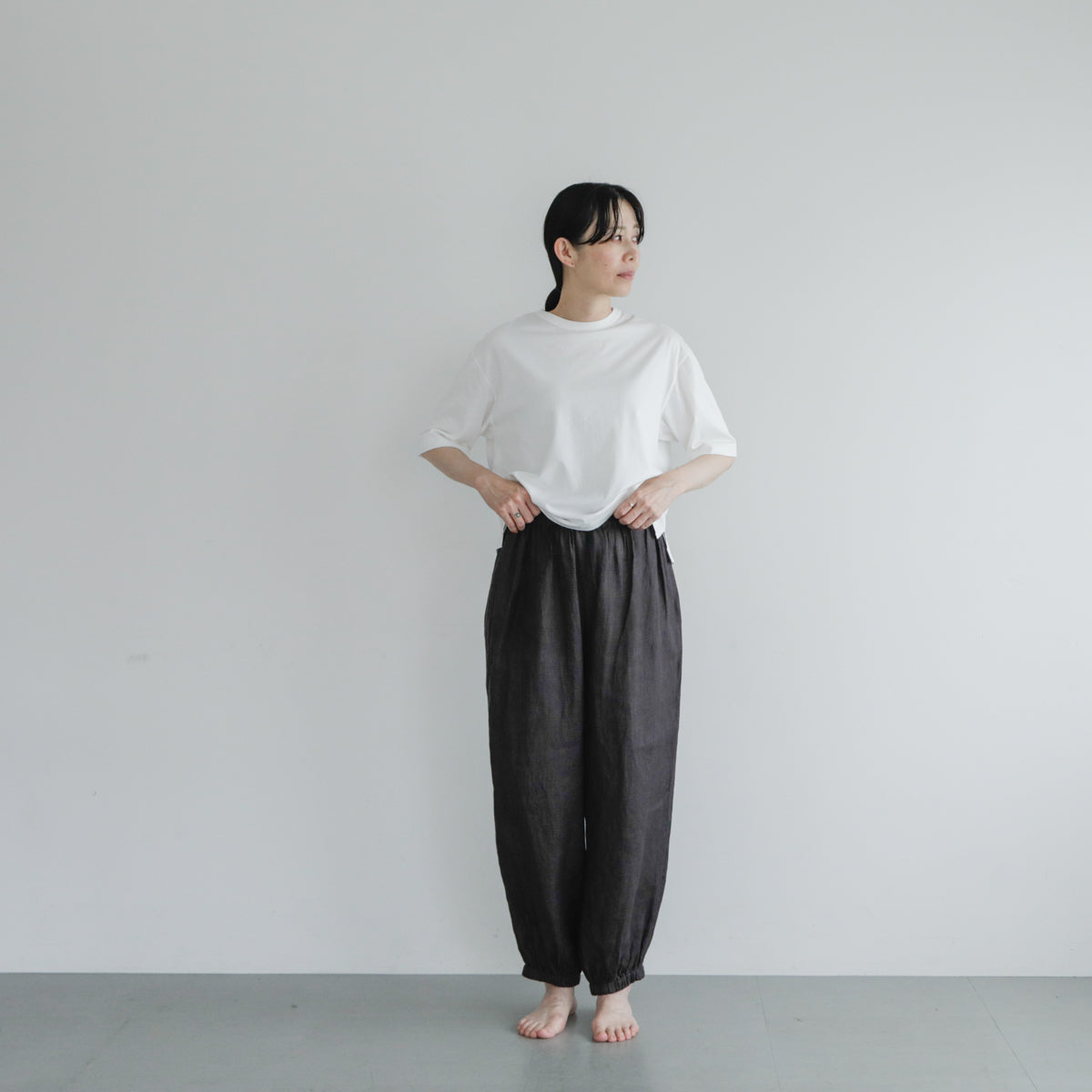 SALUÉ／white label リネンロングペティパンツ
