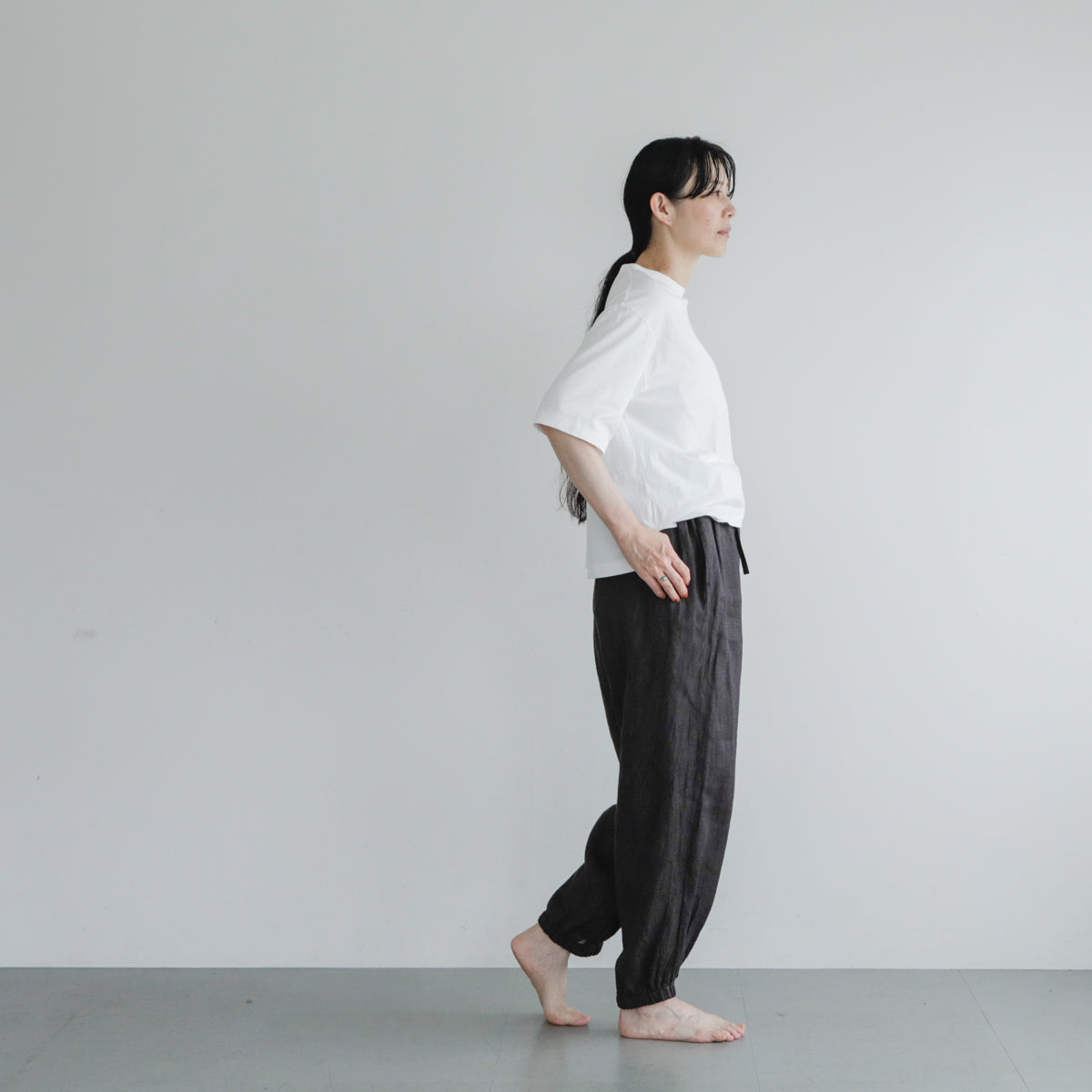 SALUÉ／white label リネンロングペティパンツ