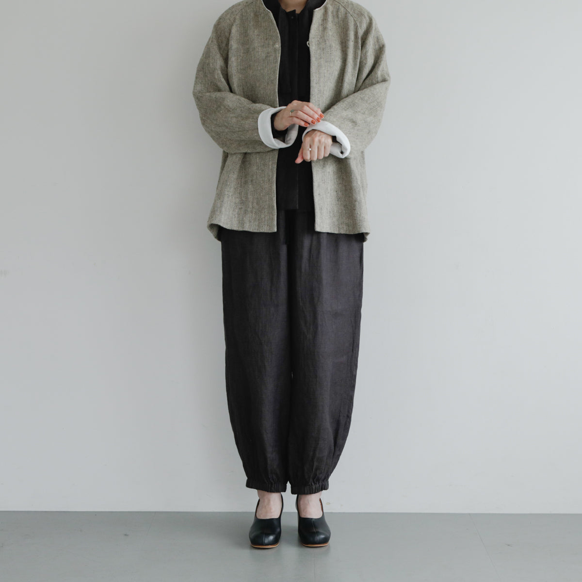 SALUÉ／white label リネンロングペティパンツ