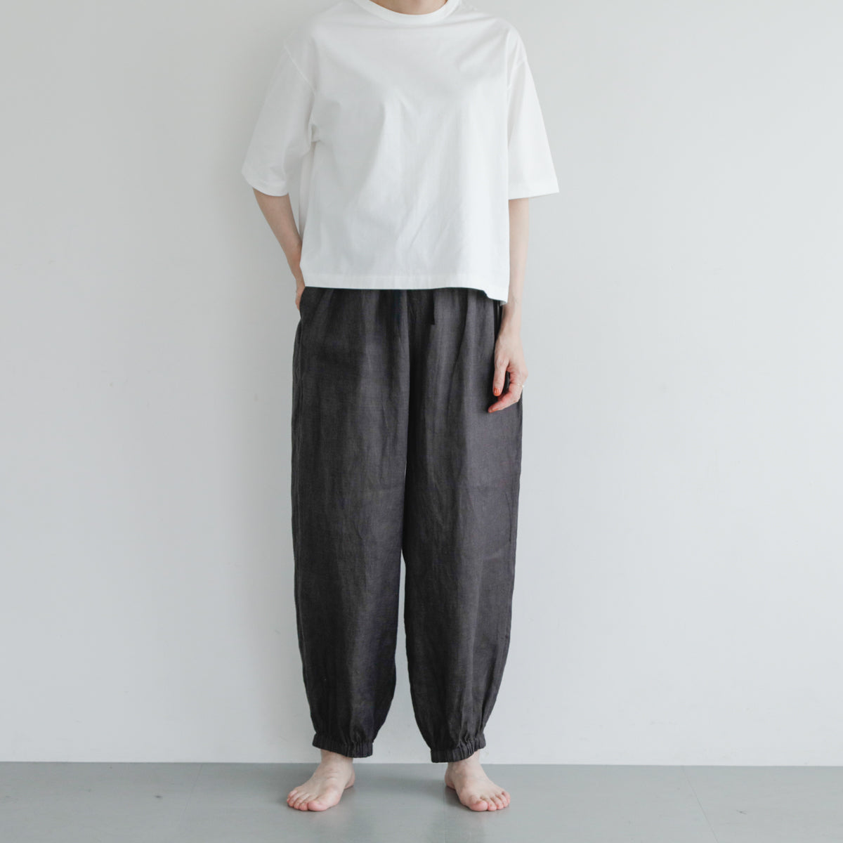 SALUÉ／white label リネンロングペティパンツ