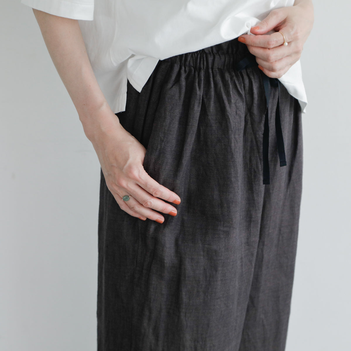 SALUÉ／white label リネンロングペティパンツ