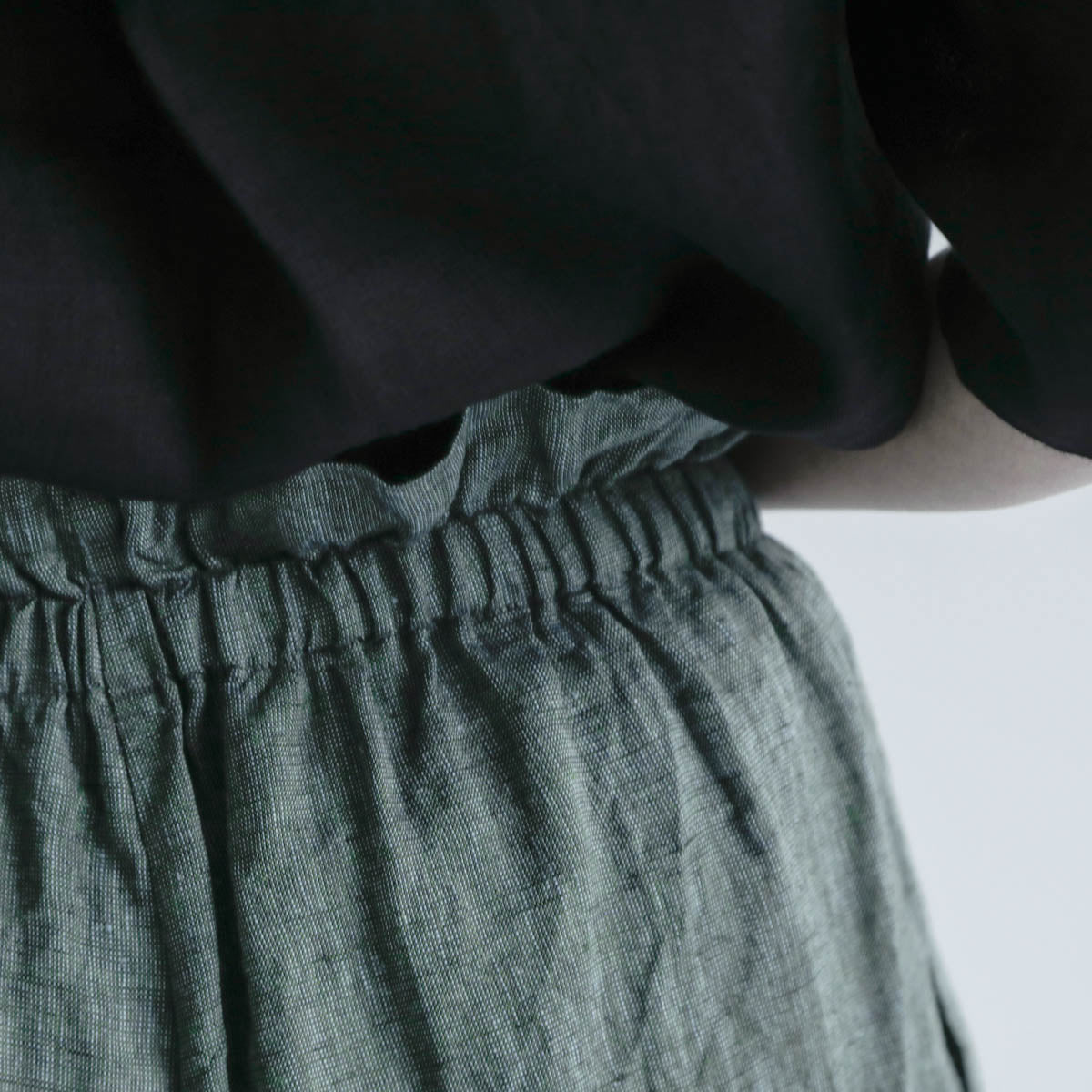 SALUÉ／white label リネンロングペティパンツ