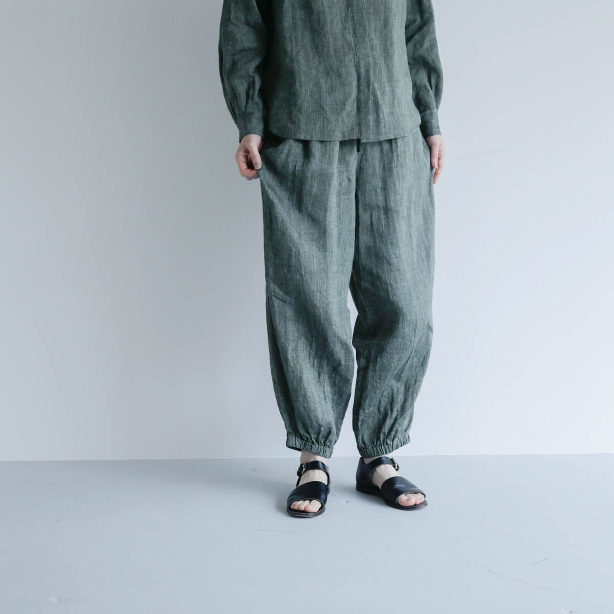 SALUÉ／white label リネンロングペティパンツ