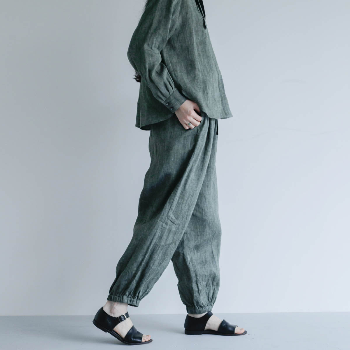 SALUÉ／white label リネンロングペティパンツ