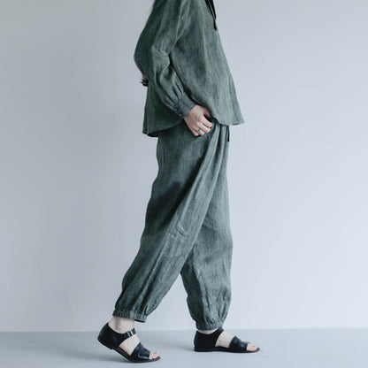 SALUÉ／white label リネンロングペティパンツ