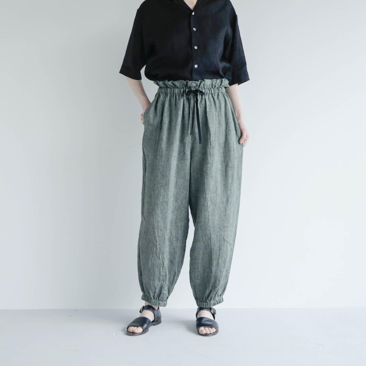 SALUÉ／white label リネンロングペティパンツ