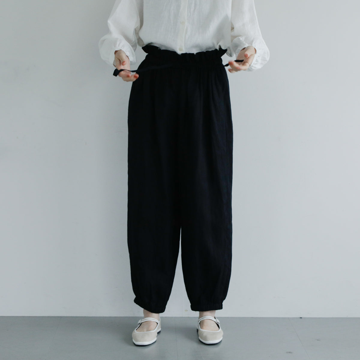 SALUÉ／white label リネンロングペティパンツ