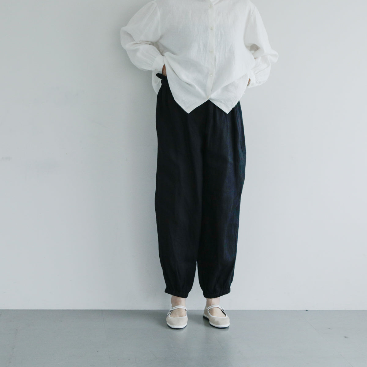SALUÉ／white label リネンロングペティパンツ