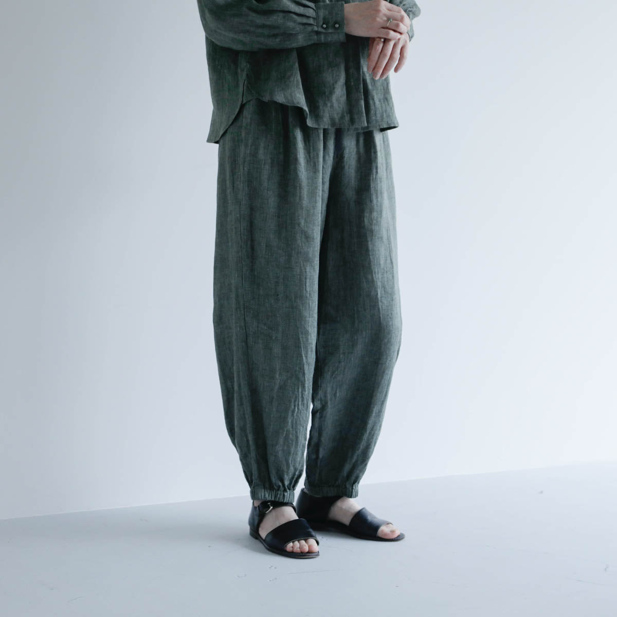 SALUÉ／white label リネンロングペティパンツ