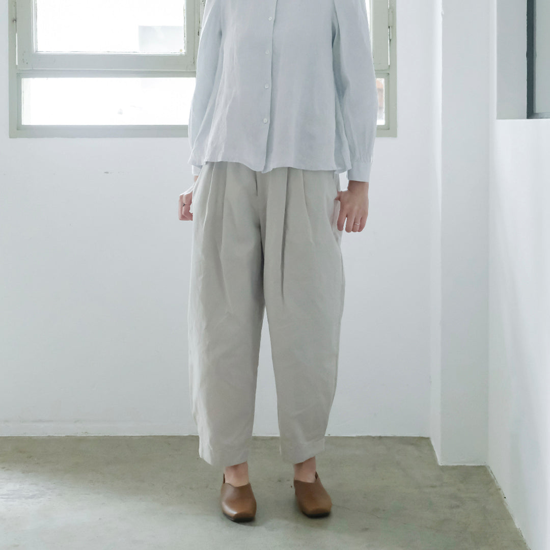 SALUÉ／【受注商品】エッグチノパンツ／コットンリネン  size 0