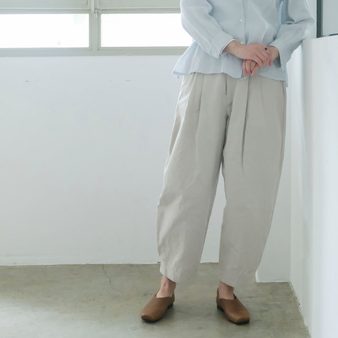 SALUÉ／【受注商品】エッグチノパンツ／コットンリネン  size 0