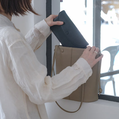 【受注商品】［STUDIO LA CAUSE］内縫いフラップ財布（ L）WA078L EM