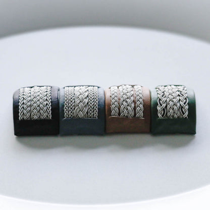 左からブラック、グレー、カフェラテ、グリーン