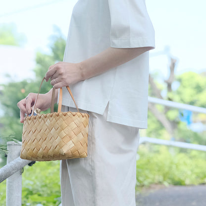 ［FACTOREM］白樺かご ミニマルトートバッグ
