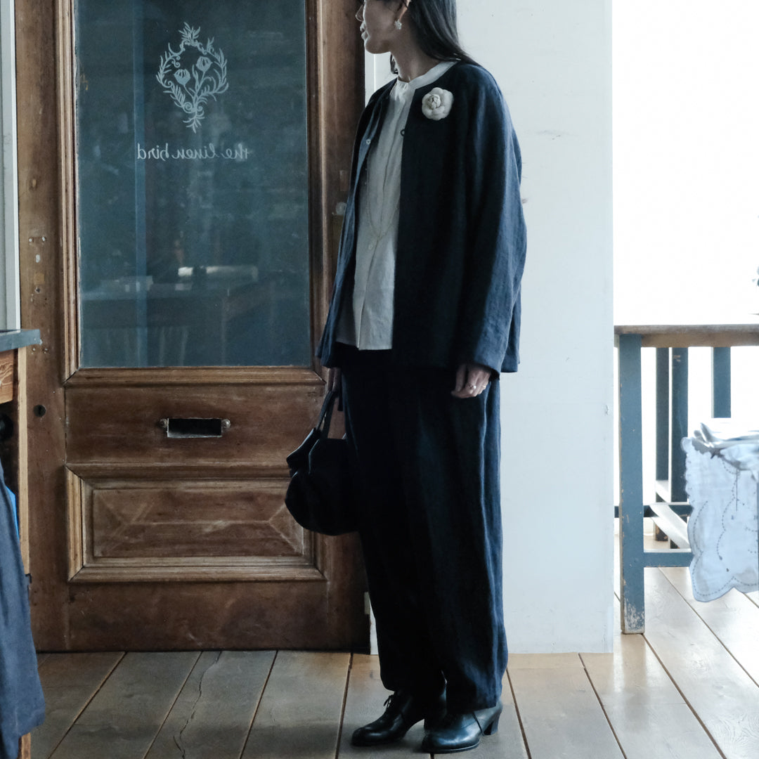 ［SALUÉ］エッグパンツC／ヘリンボーンリネン formal