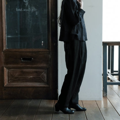 ［SALUÉ］エッグパンツC／ヘリンボーンリネン formal