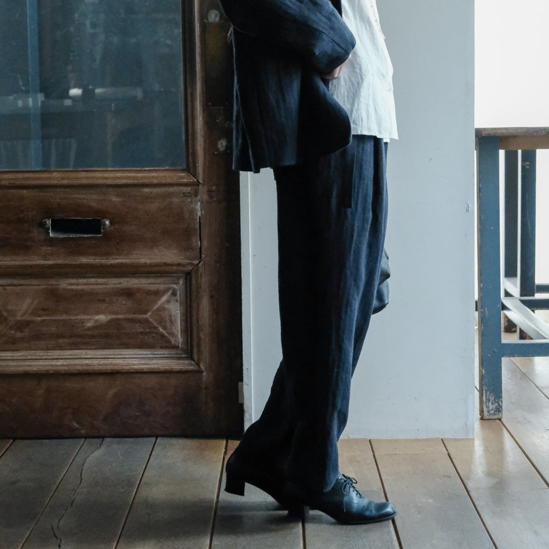 ［SALUÉ］エッグパンツC／ヘリンボーンリネン formal